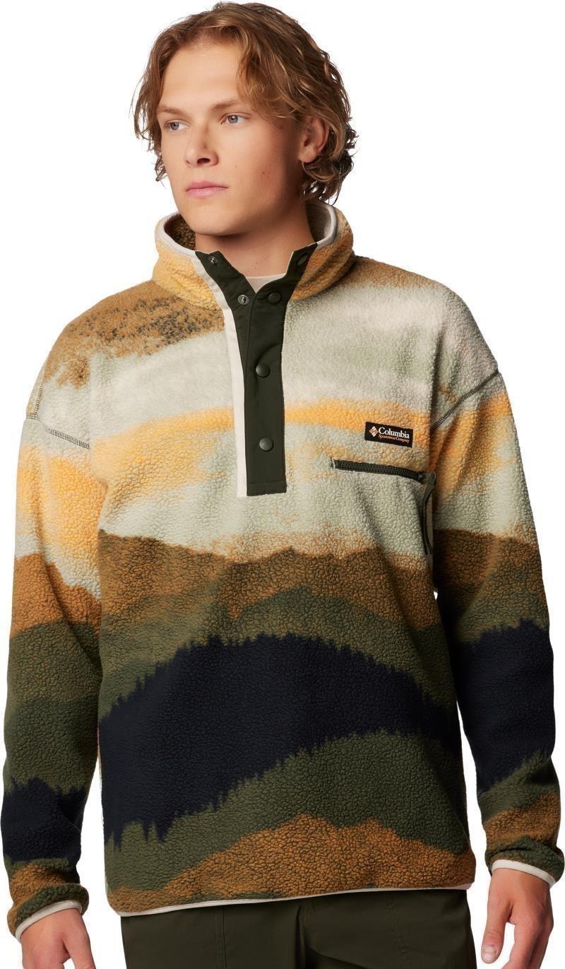 Helvetia II Printed Half Snap Fleece - Mens - greenscape dolomites 1