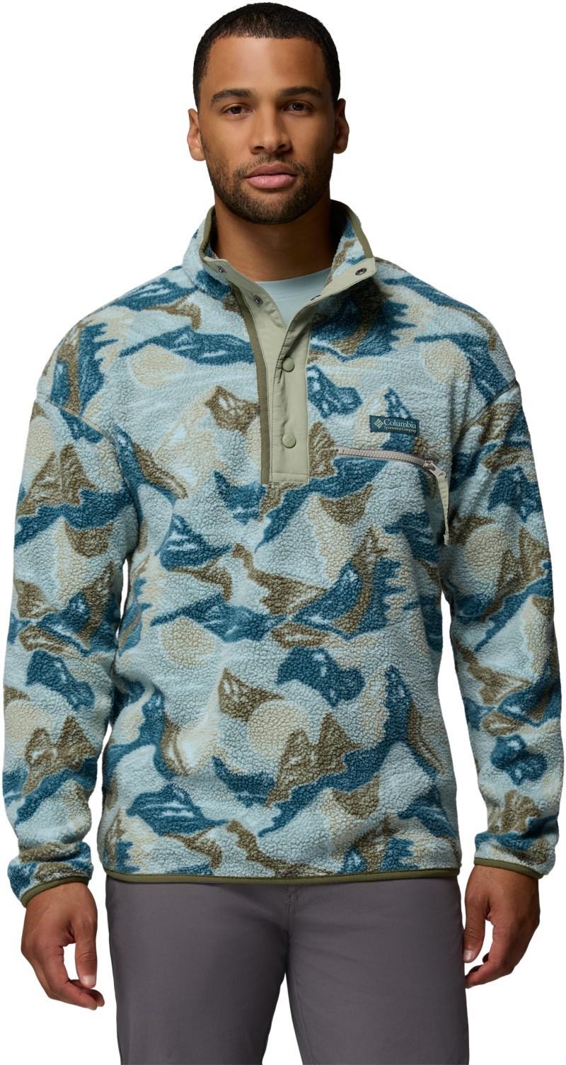 Helvetia II Printed Half Snap Fleece - Mens - safari / sunscapes 1