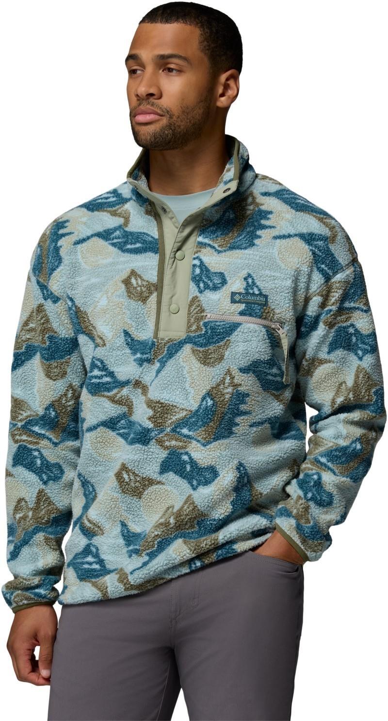 Helvetia II Printed Half Snap Fleece - Mens - safari / sunscapes 1