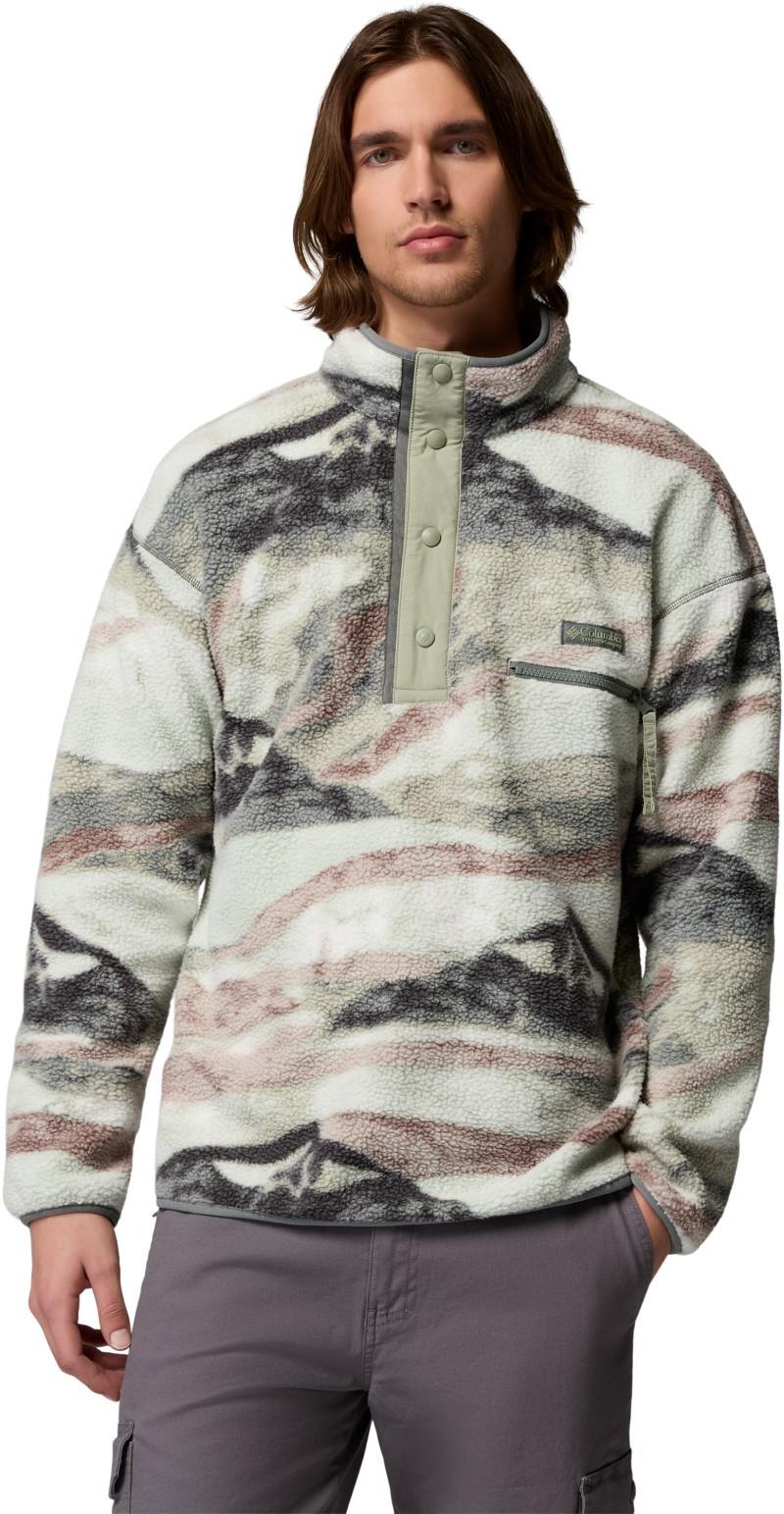 Helvetia II Printed Half Snap Fleece - Mens - sedona sage summits 1