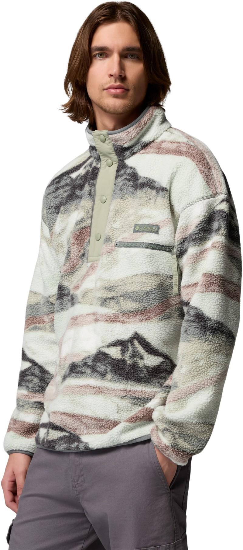 Helvetia II Printed Half Snap Fleece - Mens - sedona sage summits 1