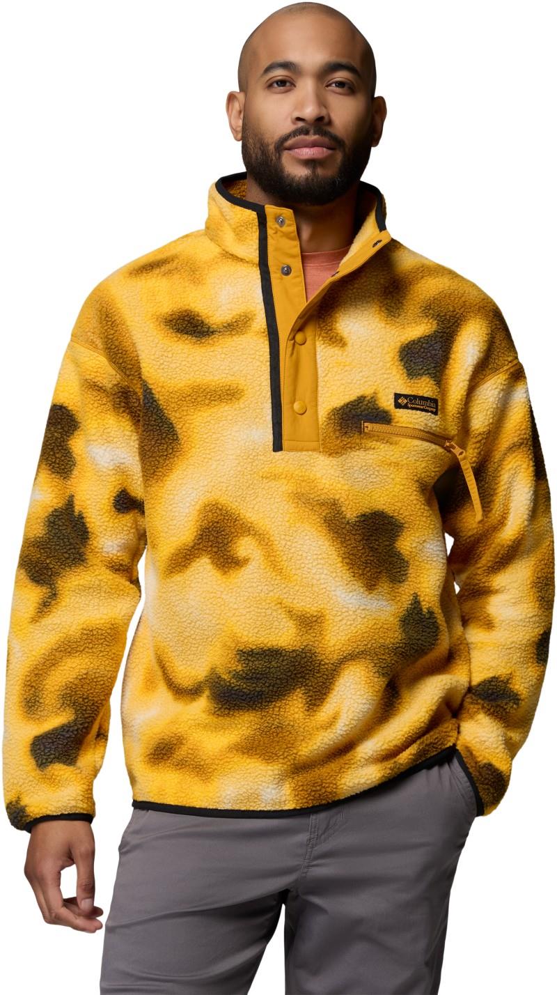 Helvetia II Printed Half Snap Fleece - Mens - squash dyeflow 1