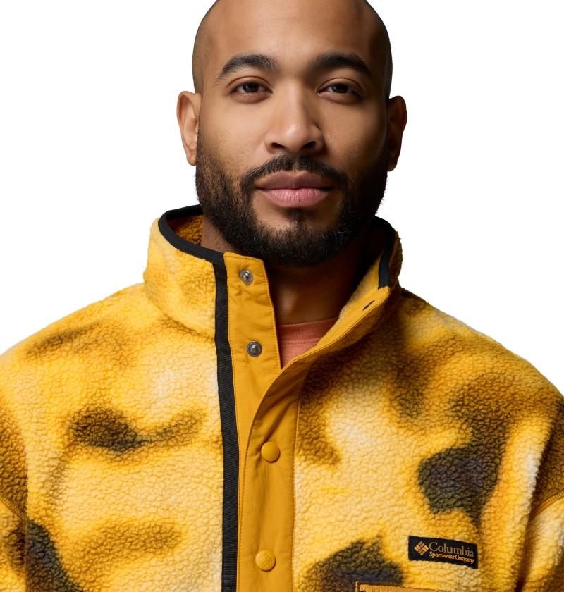 Helvetia II Printed Half Snap Fleece - Mens - squash dyeflow 1