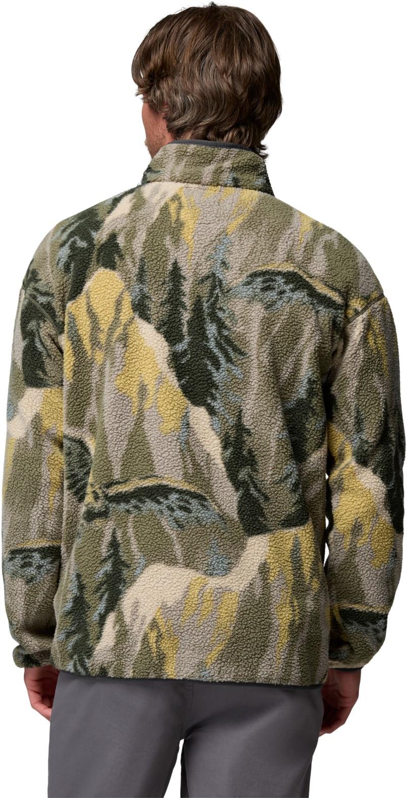 Helvetia II Printed Half Snap Fleece - Mens - stone green soarin 1