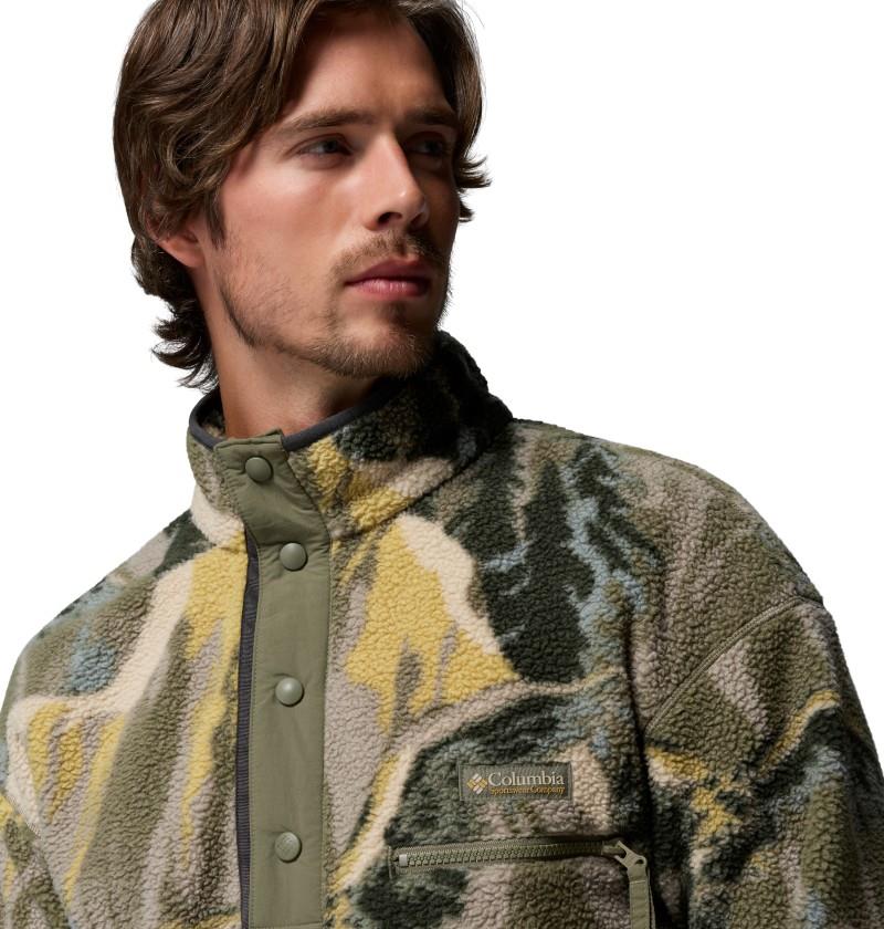 Helvetia II Printed Half Snap Fleece - Mens - stone green soarin 1