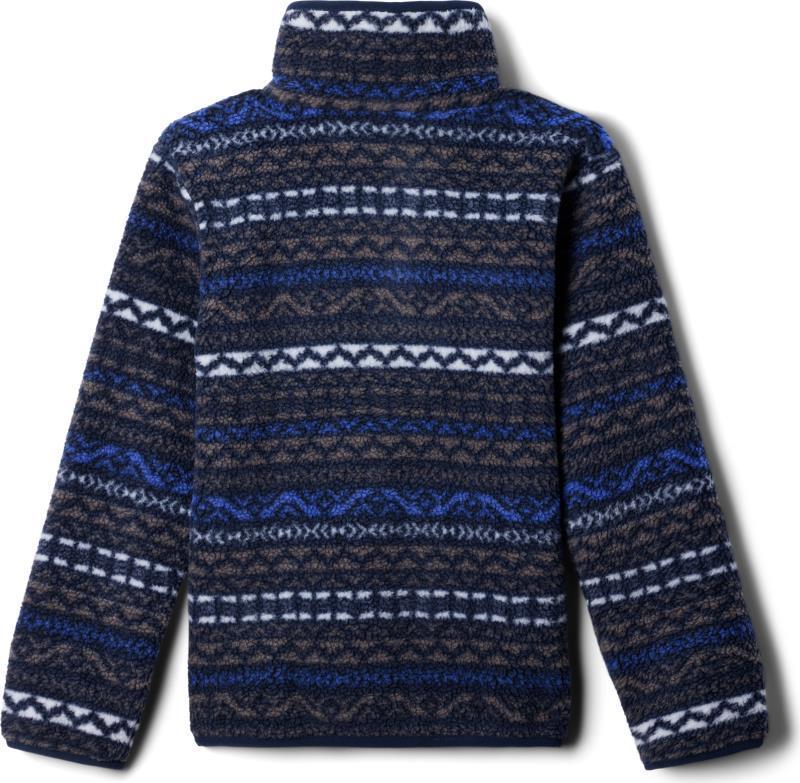 Helvetia II Printed Half Snap Fleece - Youth - Columbia Grey Madras / Mountain Blue 2
