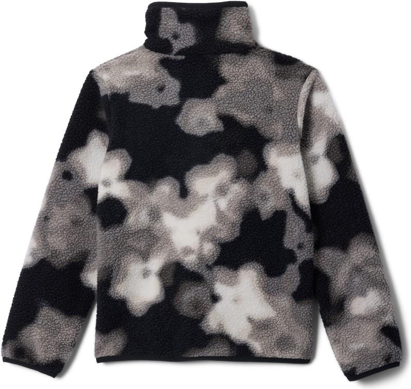 Helvetia II Printed Half Snap Fleece - Youth - black dyeflower / black 1