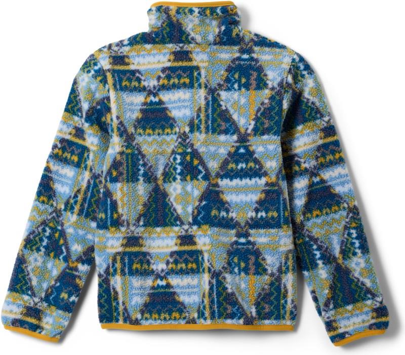 Helvetia II Printed Half Snap Fleece - Youth - phoenix blue geomix 1