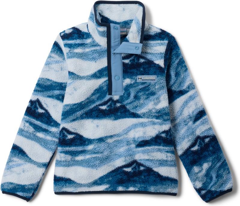Helvetia II Printed Half Snap Fleece - Youth - rainy day summits tonal / rainy day 1