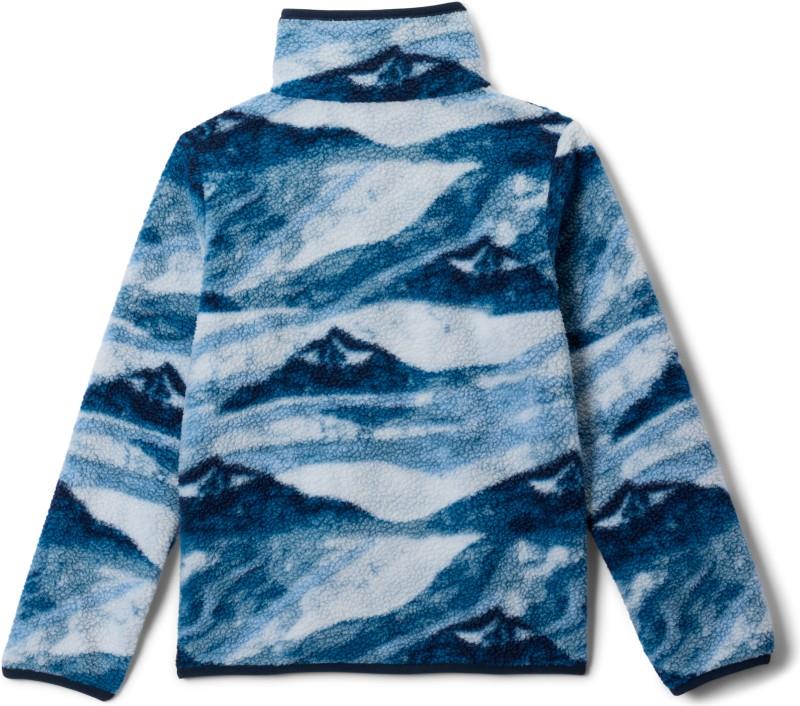 Helvetia II Printed Half Snap Fleece - Youth - rainy day summits tonal / rainy day 1