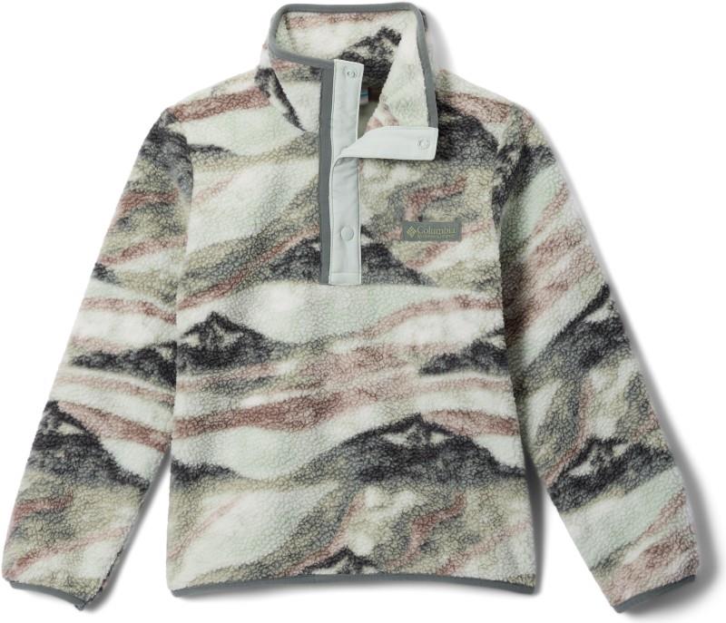 Helvetia II Printed Half Snap Fleece - Youth - sedona sage summits / tea light 1