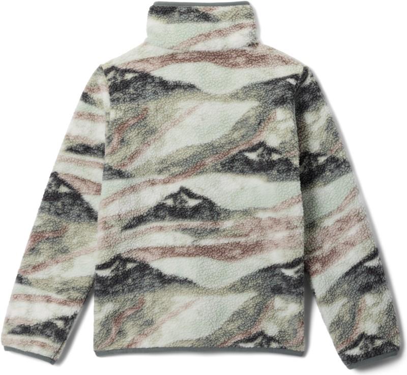 Helvetia II Printed Half Snap Fleece - Youth - sedona sage summits / tea light 1