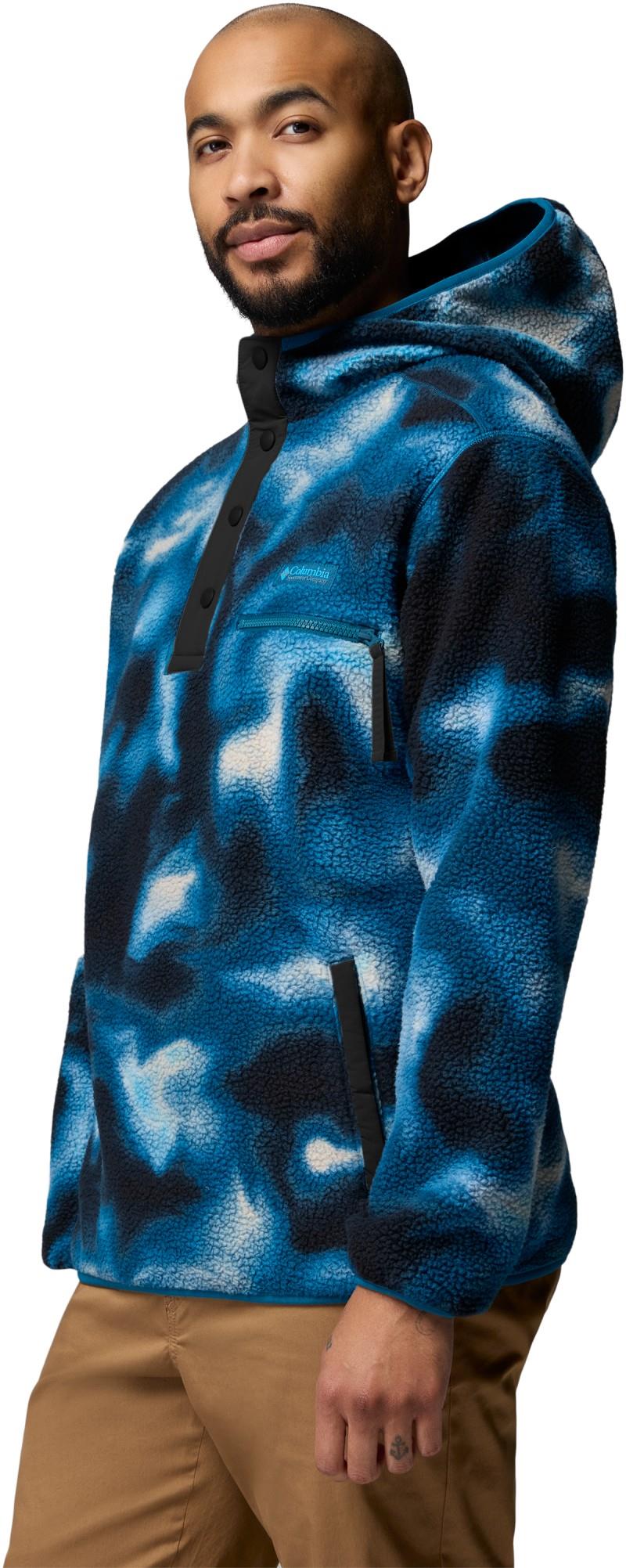 Helvetia II Printed Hoodie - Mens - phoenix blue dyeflow 1