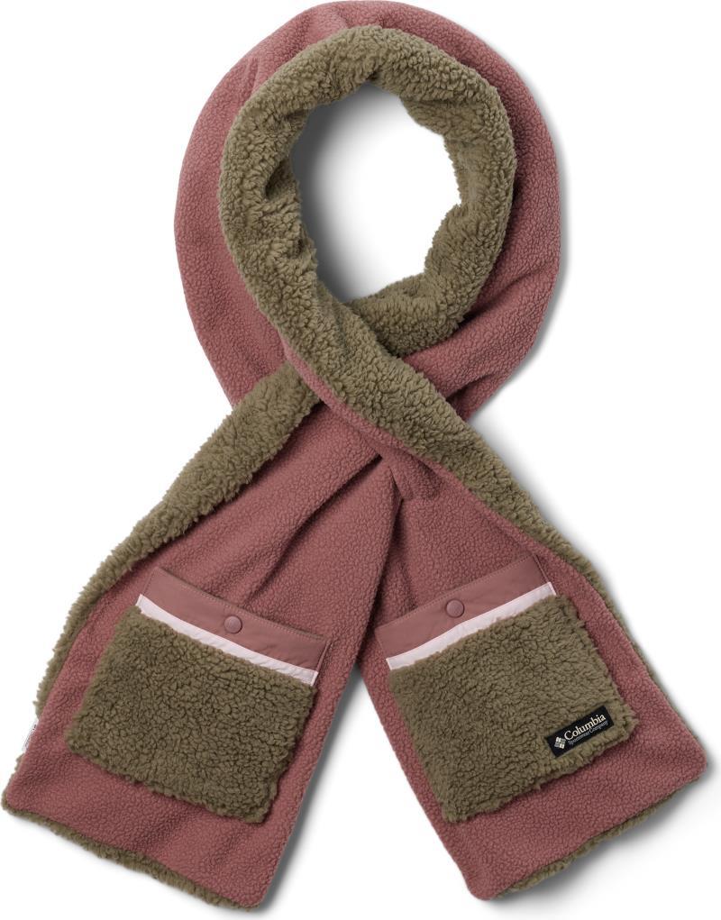 Helvetia Sherpa Scarf - Fig / Stone Green 1