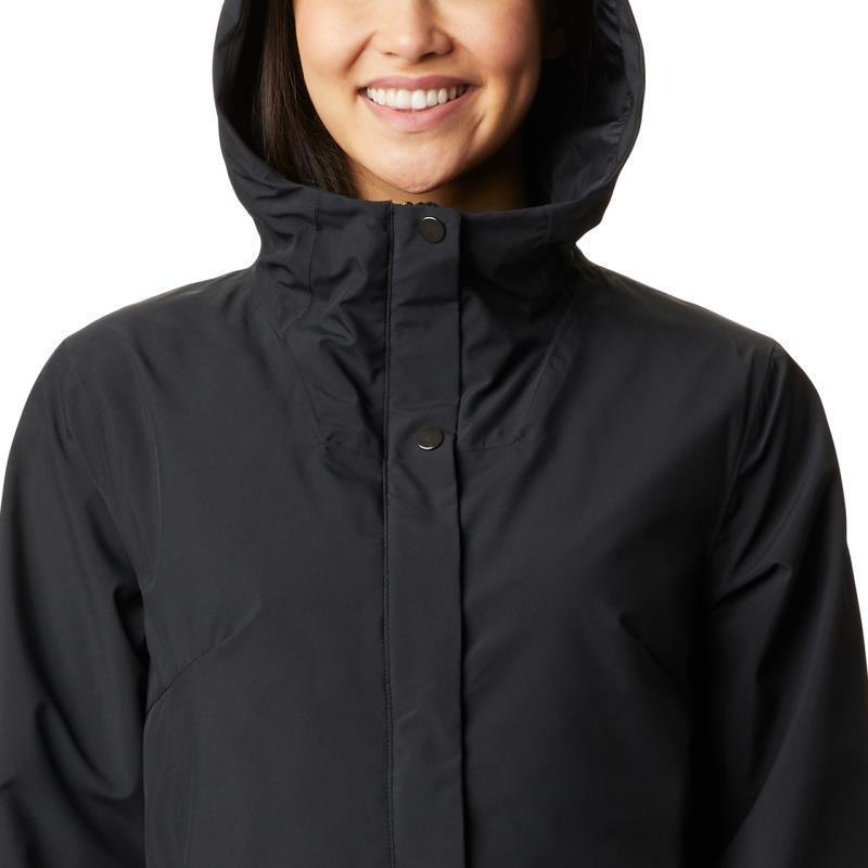 Here And There Trench Jacket - Womens - Black 4