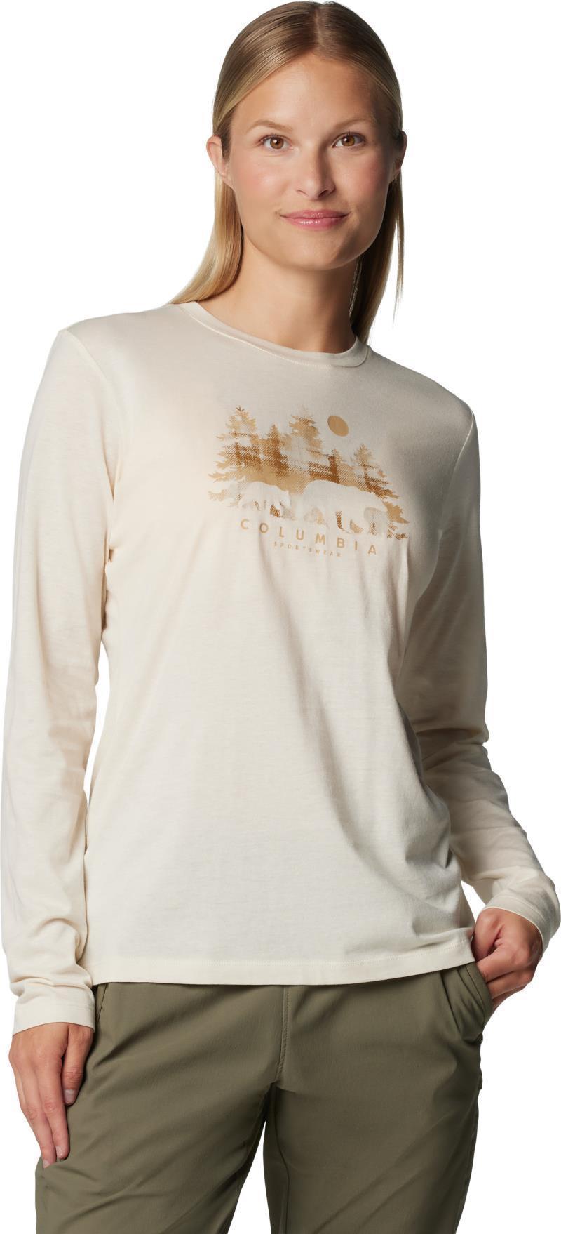 Hidden Haven LS Tee - Womens - Chalk / Treehome Omblur 1