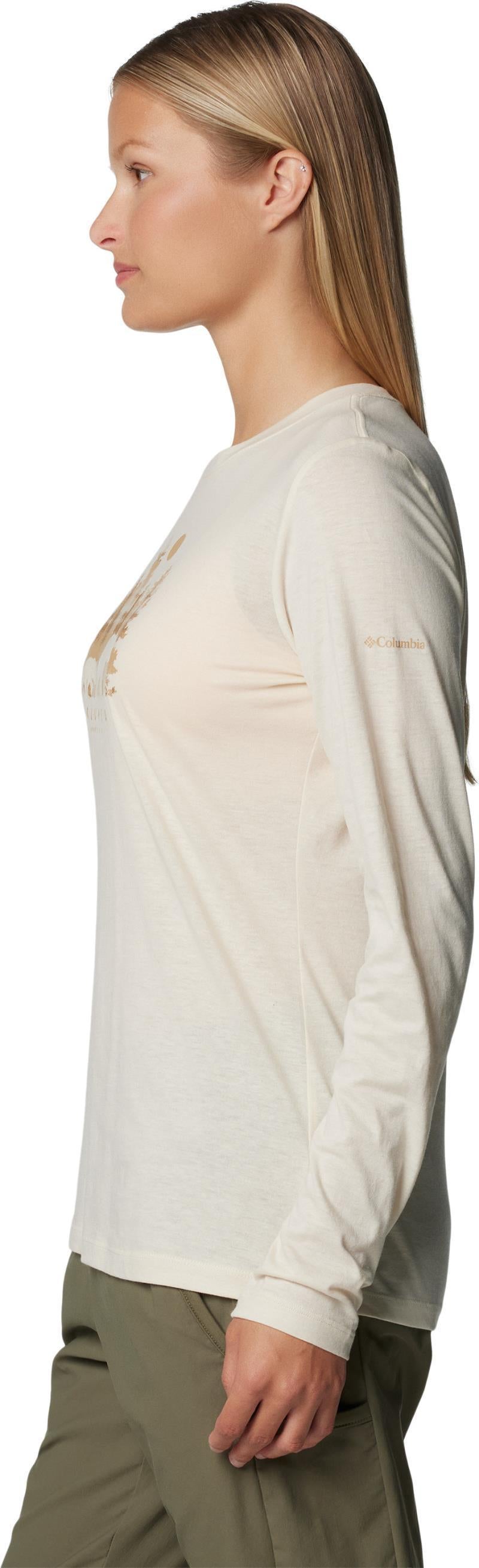 Hidden Haven LS Tee - Womens - Chalk / Treehome Omblur 4