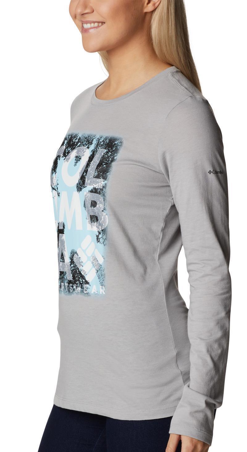 Hidden Haven LS Tee - Womens - Columbia Grey Heather / Looking Up 2