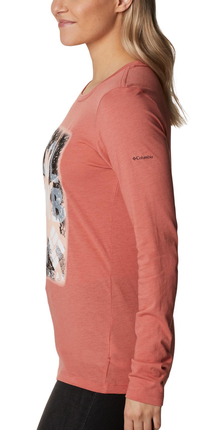 Hidden Haven LS Tee - Womens - Dark Coral Heather / Looking Up 2