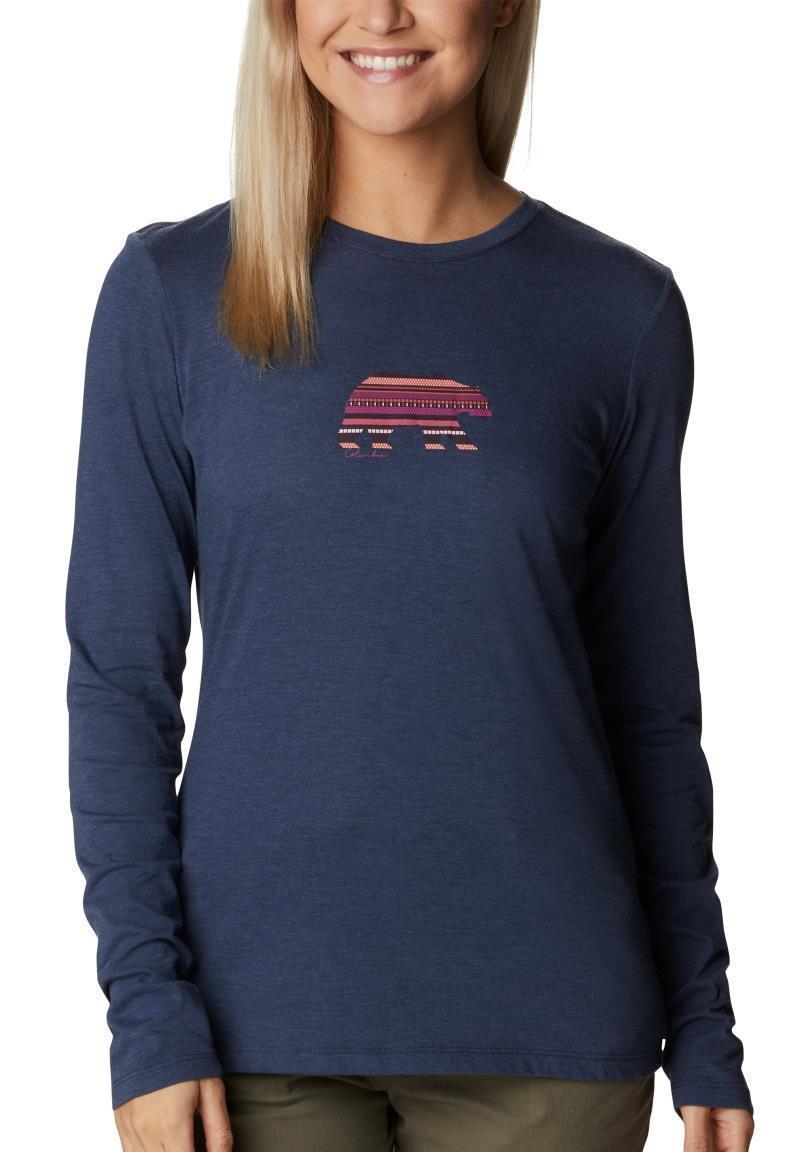 Hidden Haven LS Tee - Womens - Nocturnal Heather / Bearly Print 1
