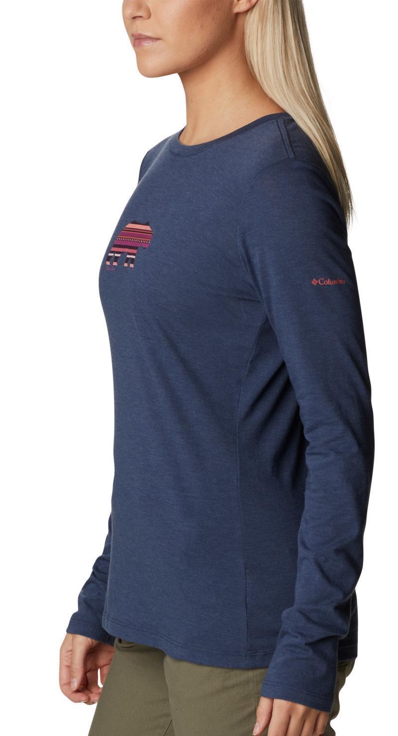 Hidden Haven LS Tee - Womens - Nocturnal Heather / Bearly Print 3