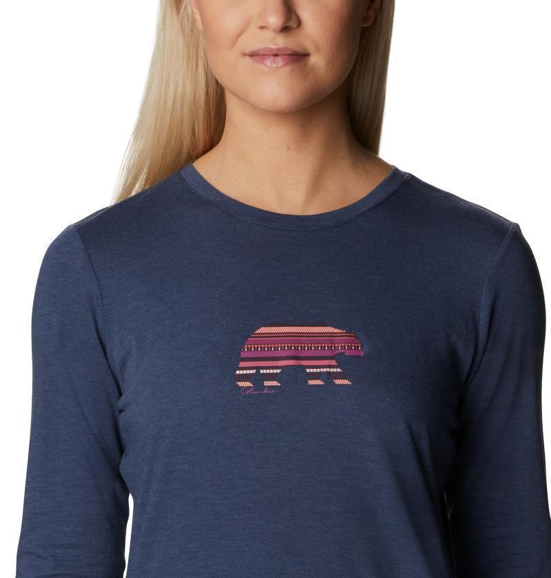 Hidden Haven LS Tee - Womens - Nocturnal Heather / Bearly Print 5