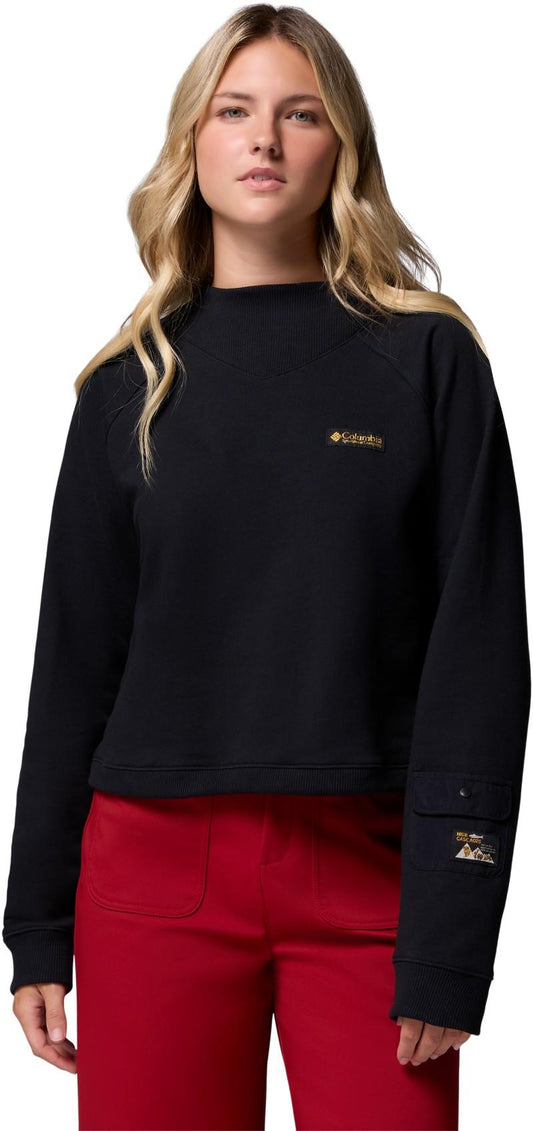 High Cascades Crop French Terry LS - Womens - black 1