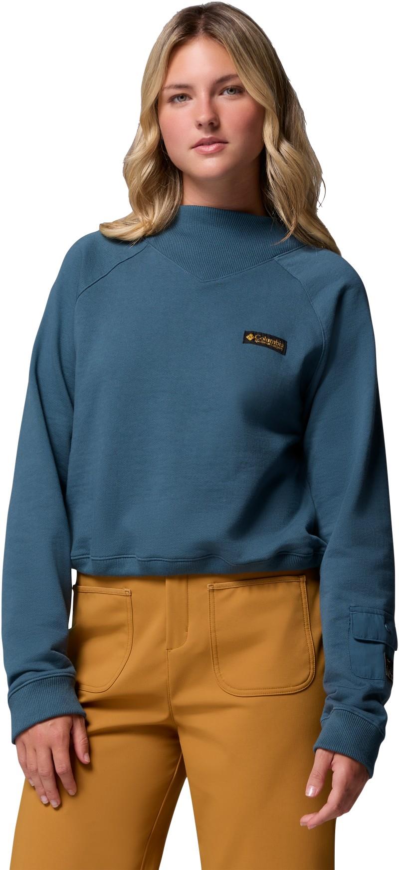 High Cascades Crop French Terry LS - Womens - everblue 1