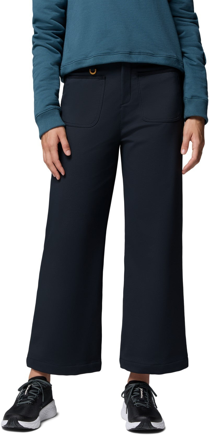 High Cascades Wide Leg Softshell Pants, Reg - Womens - black 1