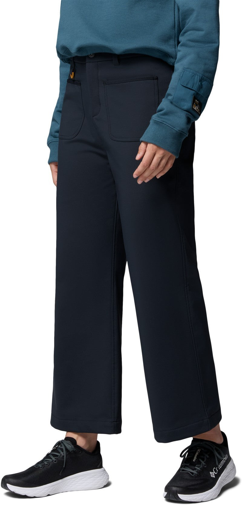 High Cascades Wide Leg Softshell Pants, Reg - Womens - black 1