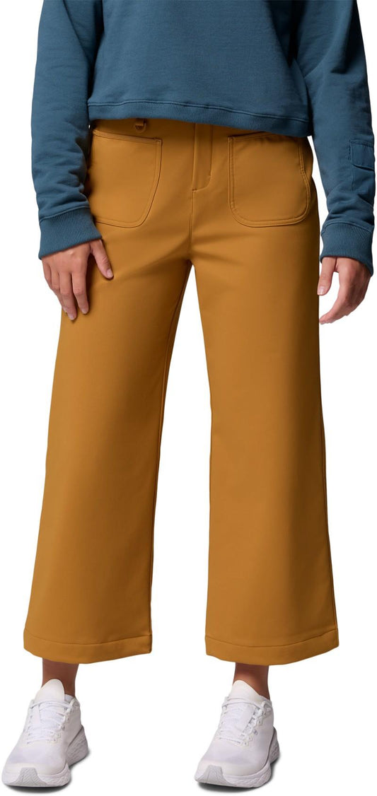 High Cascades Wide Leg Softshell Pants, Reg - Womens - maple sugar 1