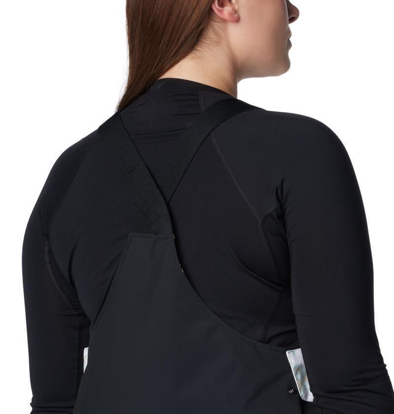 Highland Summit Bibs, Reg - Plus - Womens - White Flurries Print / Black 4