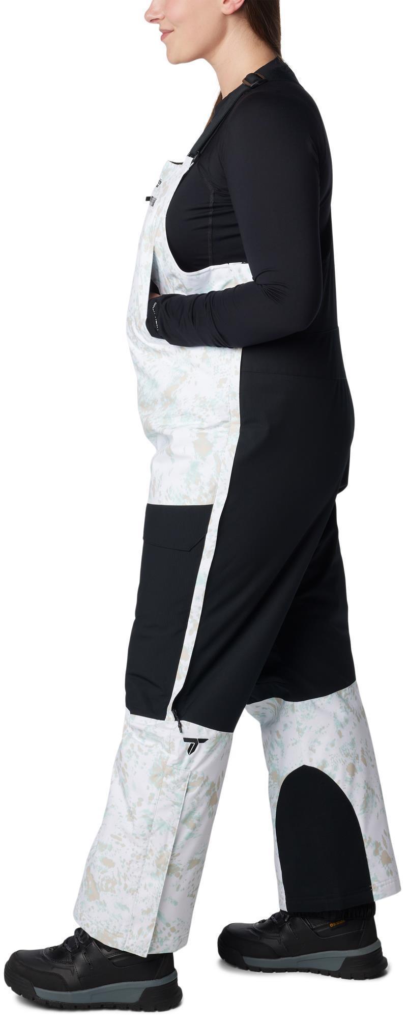 Highland Summit Bibs, Short - Plus - Womens - White Flurries Print / Black 3