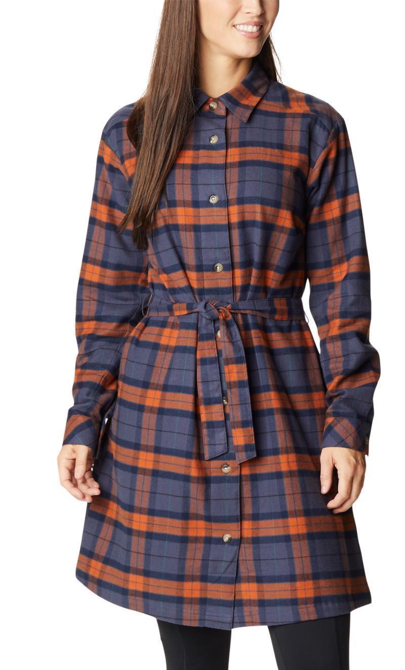 Holly Hideaway Flannel Dress - Warm Copper Simple Tartan 1