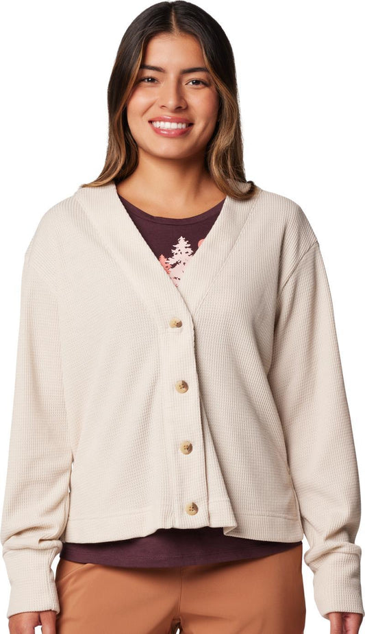 Holly Hideaway Waffle Cardigan - Womens - Dark Stone 1