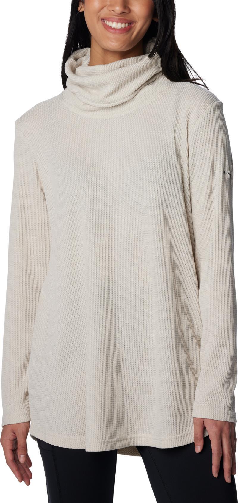 Holly Hideaway Waffle Cowl Neck Pullove - Womens - Dark Stone 1