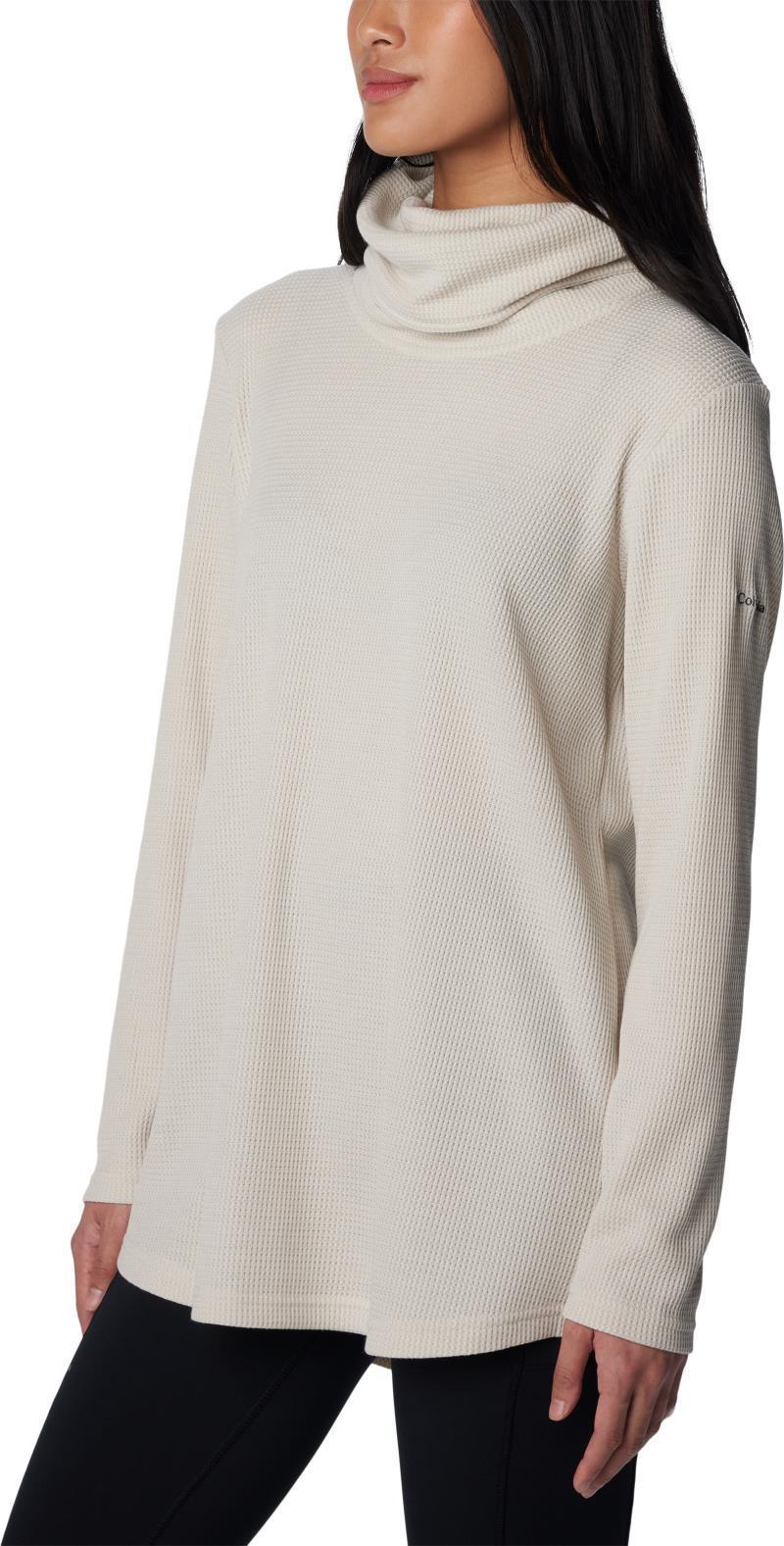 Holly Hideaway Waffle Cowl Neck Pullove - Womens - Dark Stone 3