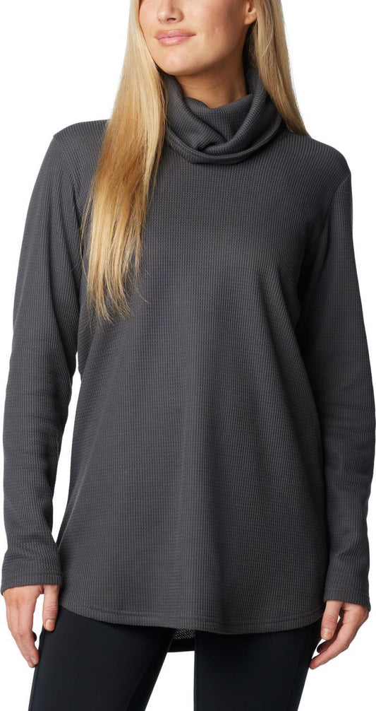 Holly Hideaway Waffle Cowl Neck Pullove - Womens - Shark 1