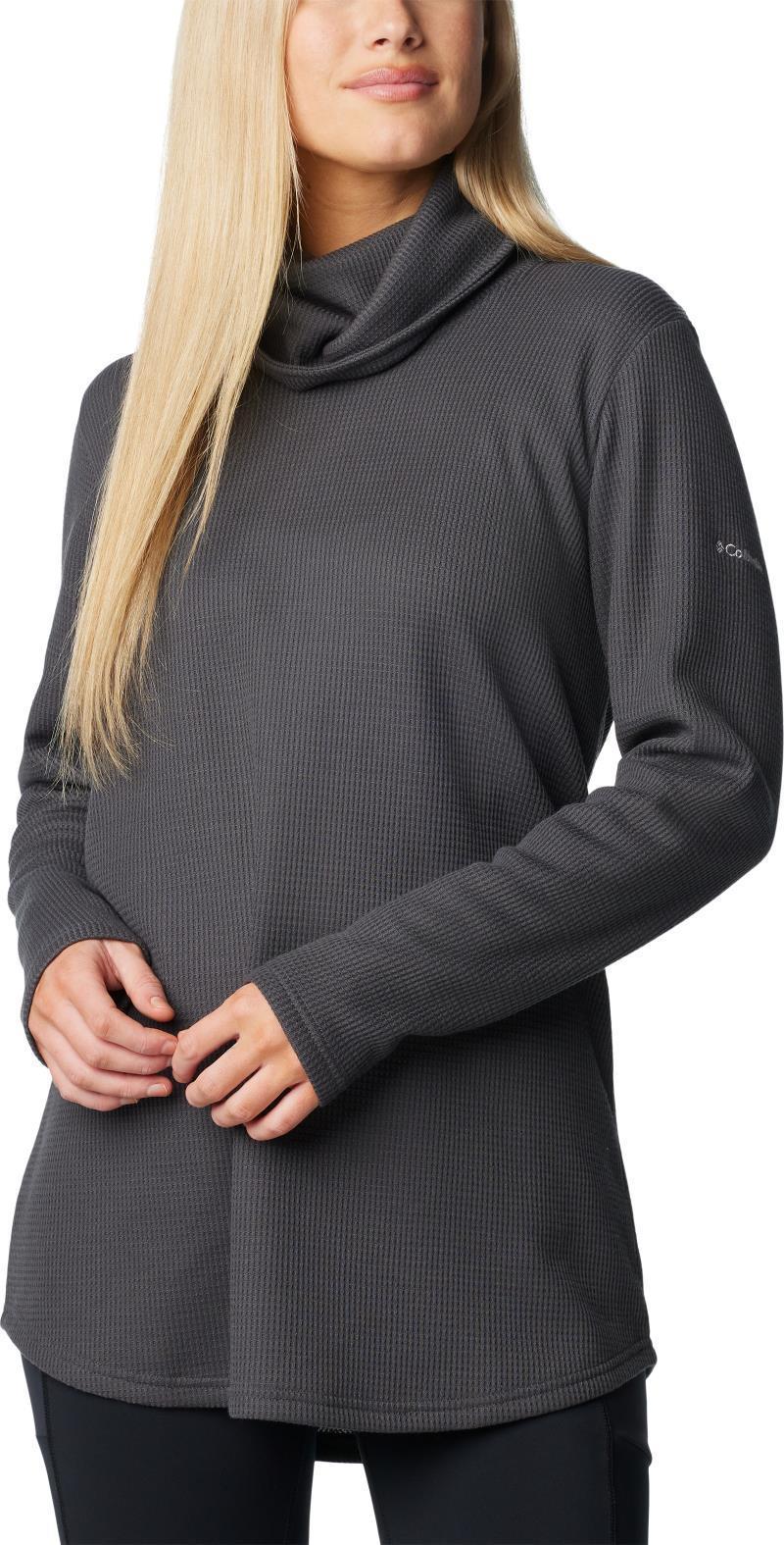 Holly Hideaway Waffle Cowl Neck Pullove - Womens - Shark 3