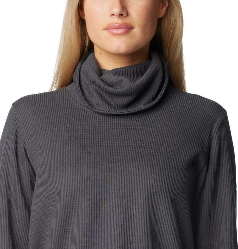 Holly Hideaway Waffle Cowl Neck Pullove - Womens - Shark 5