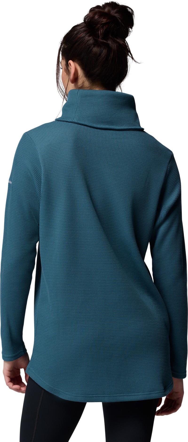 Holly Hideaway Waffle Cowl Neck Pullove - Womens - everblue 1