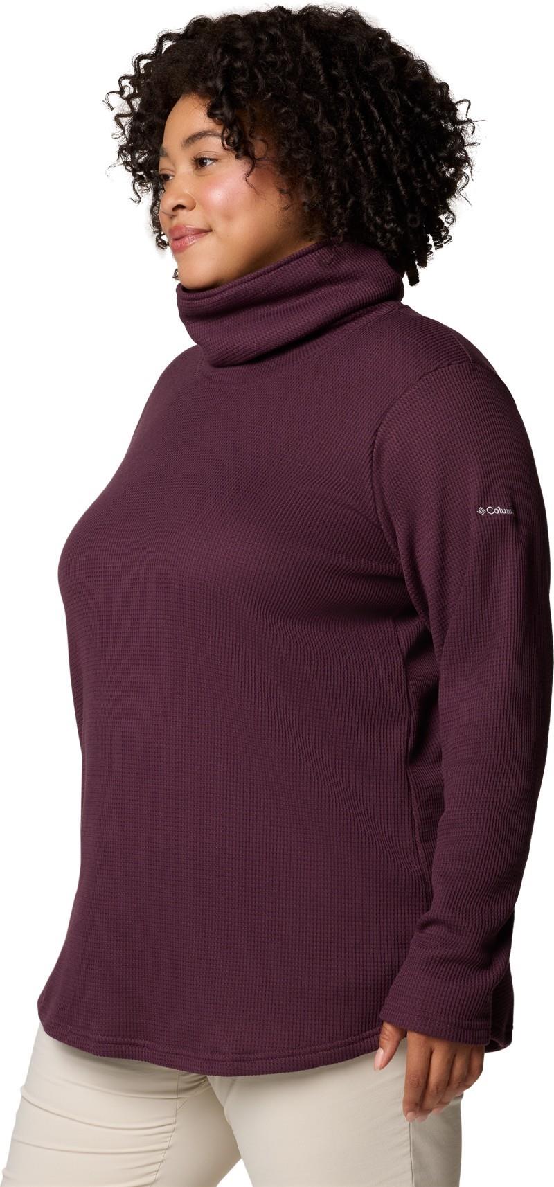 Holly Hideaway Waffle Cowl Neck Pullover, Extended - Womens - moonvista 1