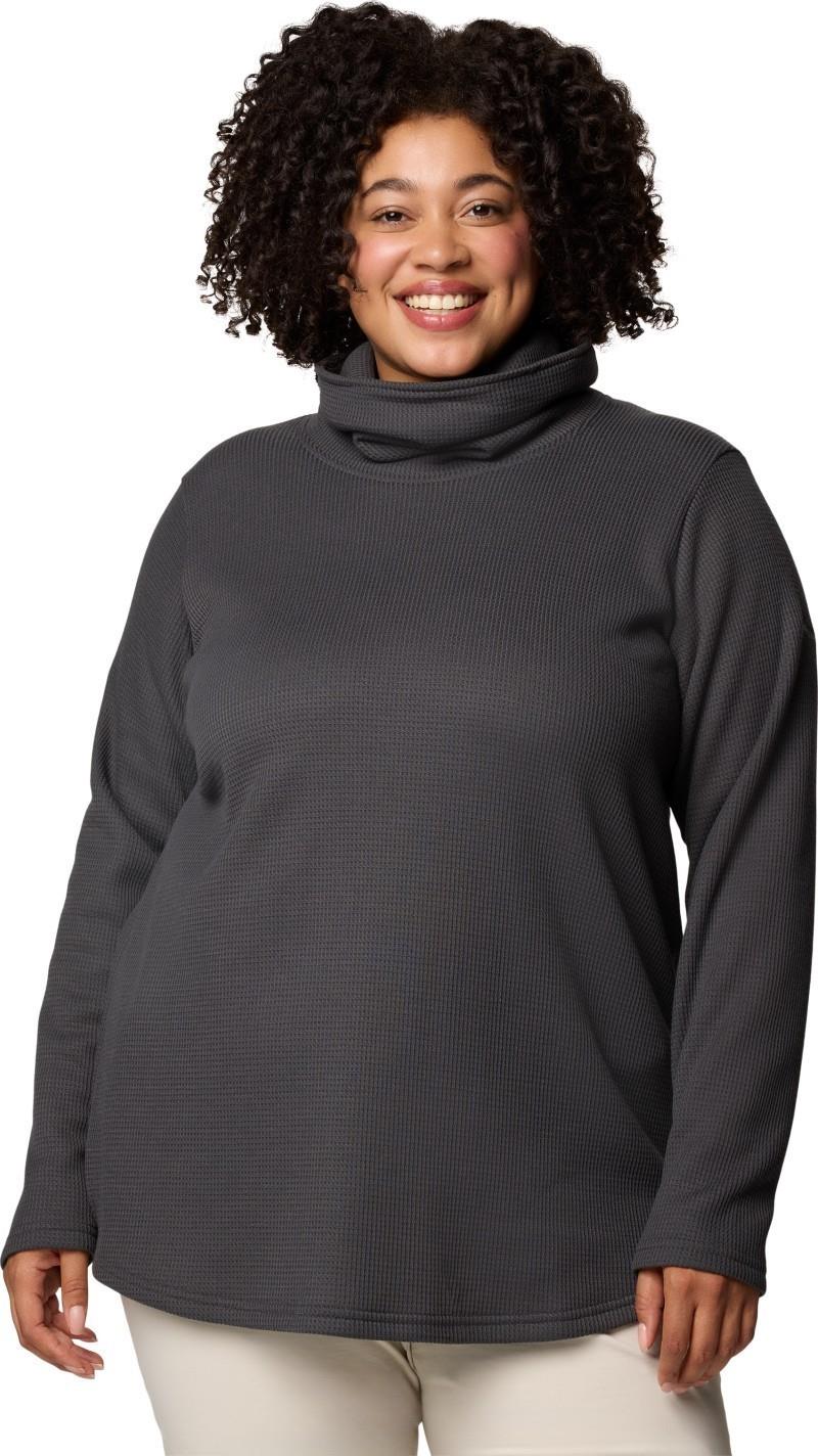 Holly Hideaway Waffle Cowl Neck Pullover, Extended - Womens - shark 1