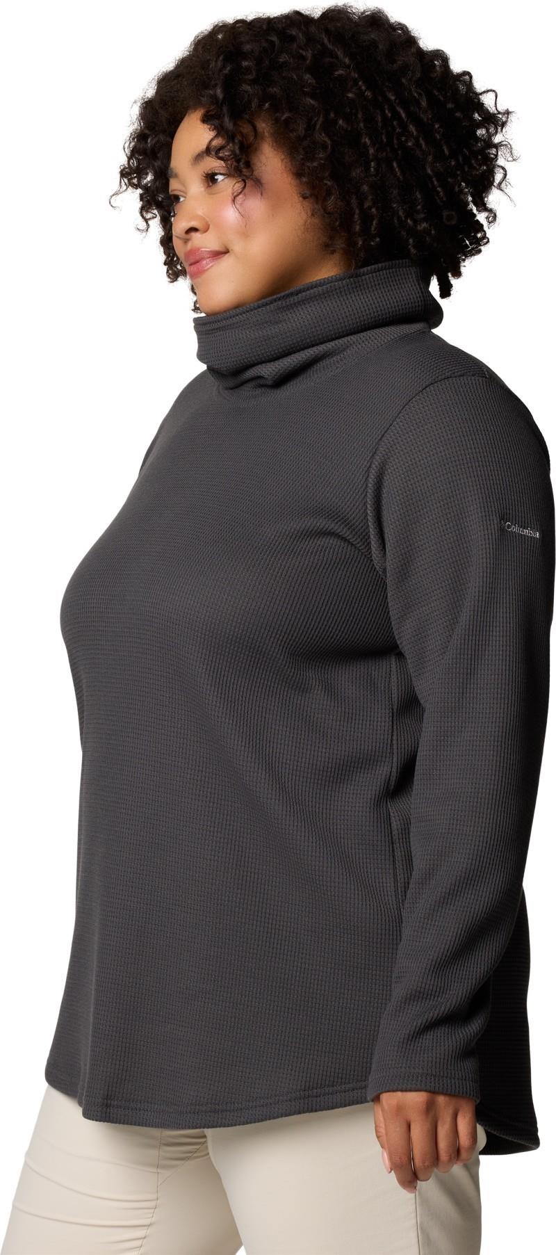 Holly Hideaway Waffle Cowl Neck Pullover, Extended - Womens - shark 1
