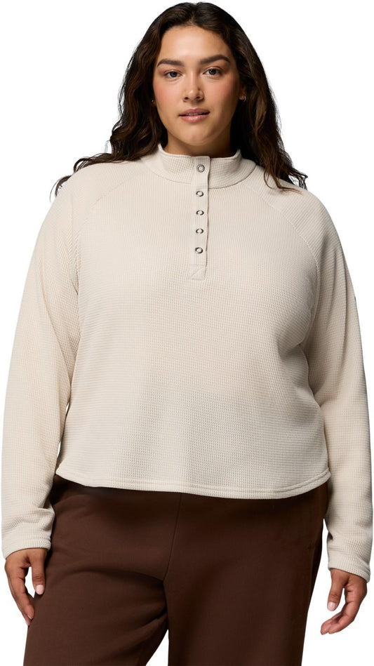 Holly Hideaway Waffle Half Snap, Extended - Womens - dark stone 1