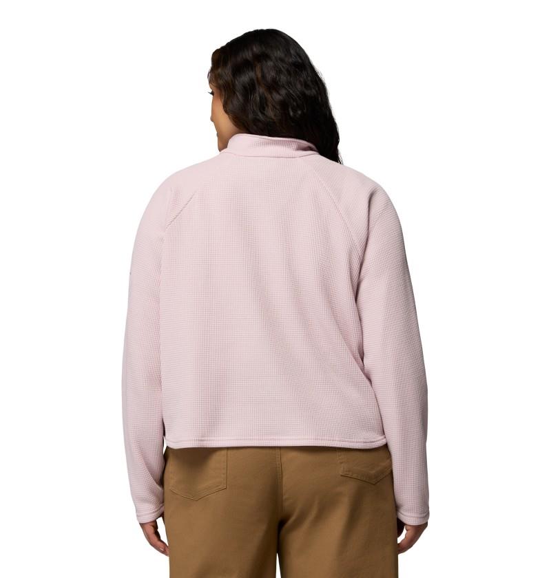 Holly Hideaway Waffle Half Snap, Extended - Womens - mineral pink 1