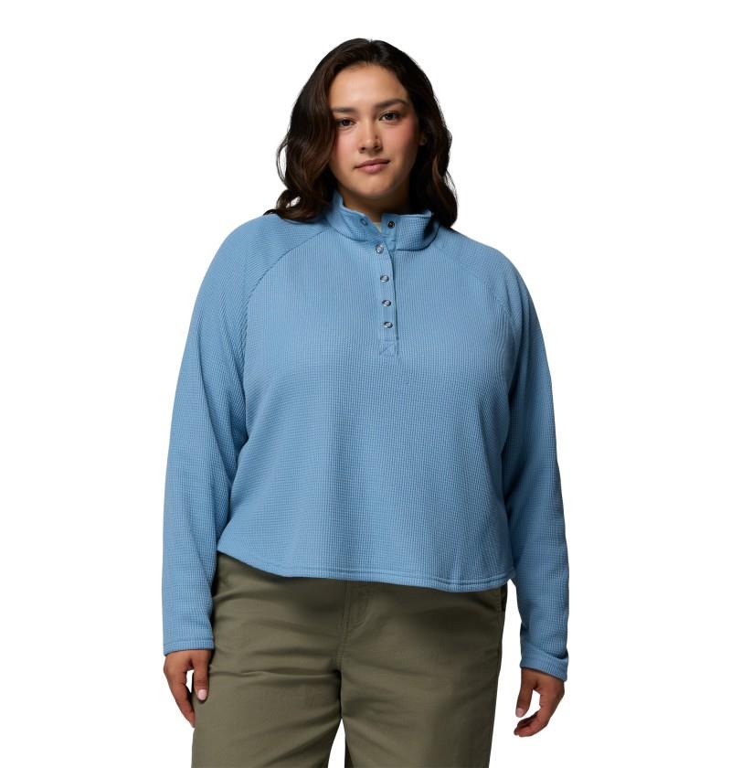 Holly Hideaway Waffle Half Snap, Extended - Womens - rainy day 1