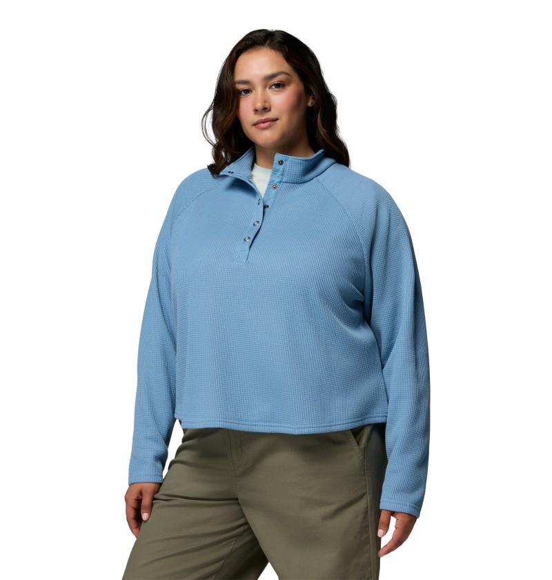 Holly Hideaway Waffle Half Snap, Extended - Womens - rainy day 1