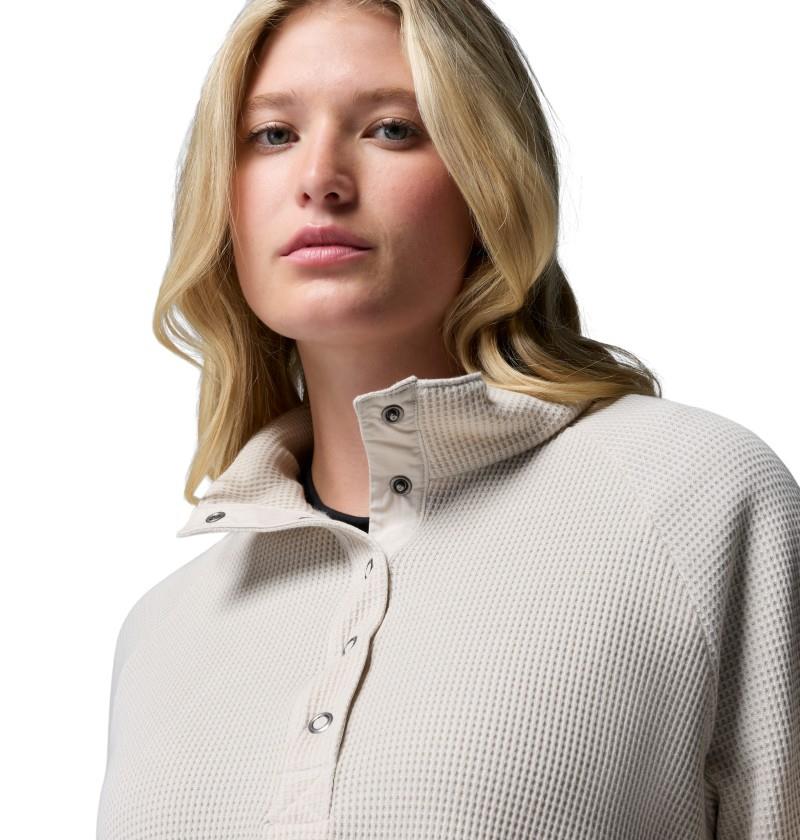 Holly Hideaway Waffle Half Snap - Womens - dark stone 1