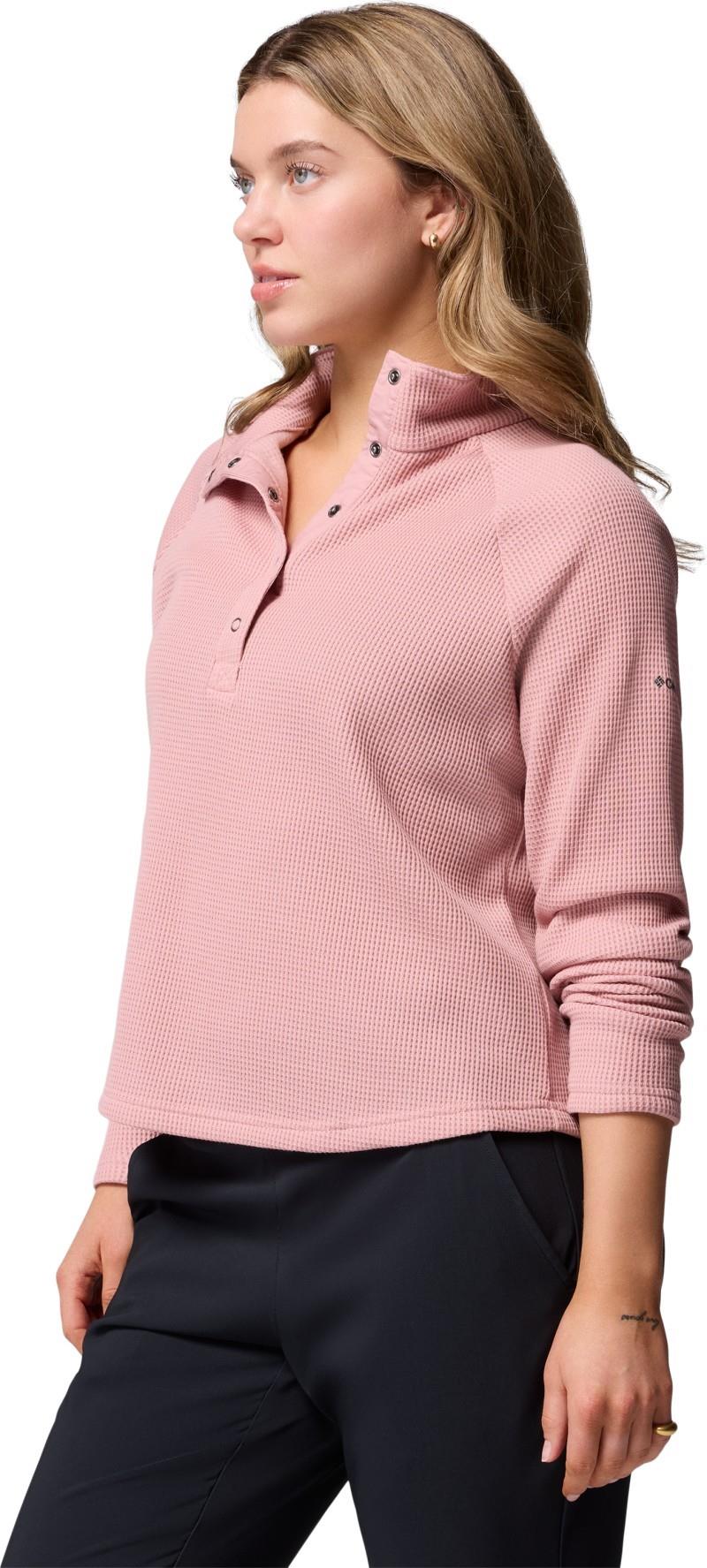 Holly Hideaway Waffle Half Snap - Womens - eraser pink 1